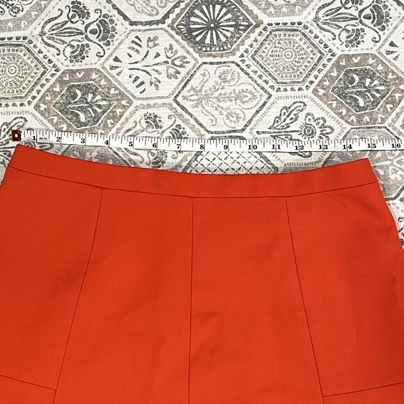 J. Crew Orange Flare Mini Skirt - Picture 6 of 7